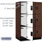 Salsbury Industries Wardrobe Locker, 45" W, 24" D, 76" H, (3) Wide, (9) Openings, Mahogany 23364MAH - alternate 2